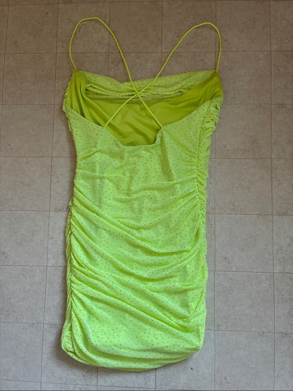 Windsor Women’s Sparkle Time Bodycon Mini Dress Size Medium Rhinestone Mesh HOCO - Picture 5 of 5